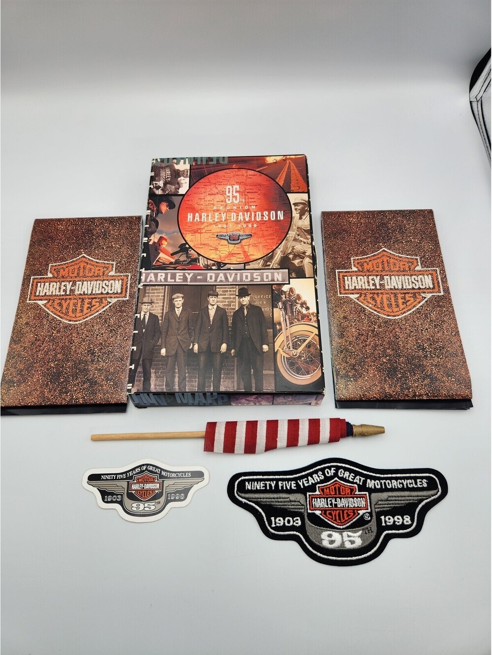 Harley-Davidson 95th Anniversary Road Map Kit 1998 Commemorative Patch Decal D1